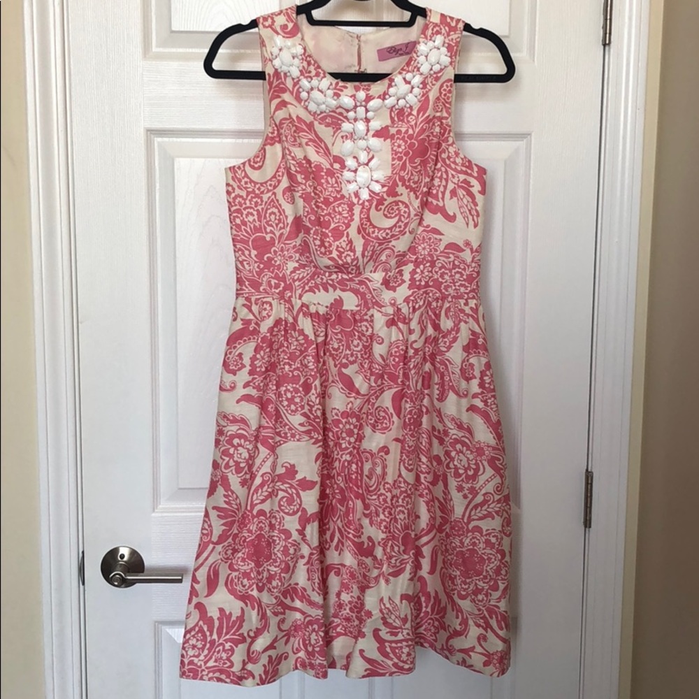 Pink and White Dress Size 6